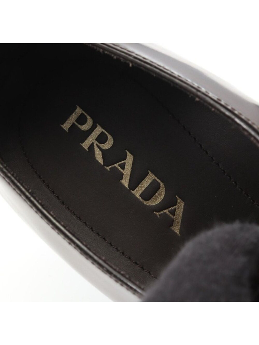 ★SOLD★ Prada Loafers Brushed Leather Shoes - Picture 5 of 7